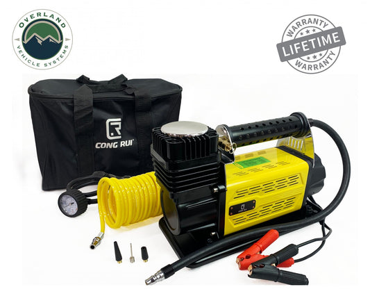 Portaable Air Compressor System 5.6 CFM With Storage Bag, Hose and Attachments Single Motor UP Down Air