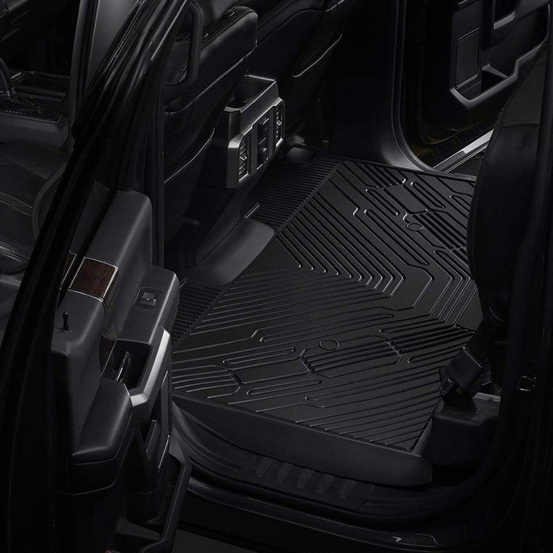 3W Ford F150 Supercrew Cab 2015-2023 Custom Floor Mats TPE Material & All-Weather Protection