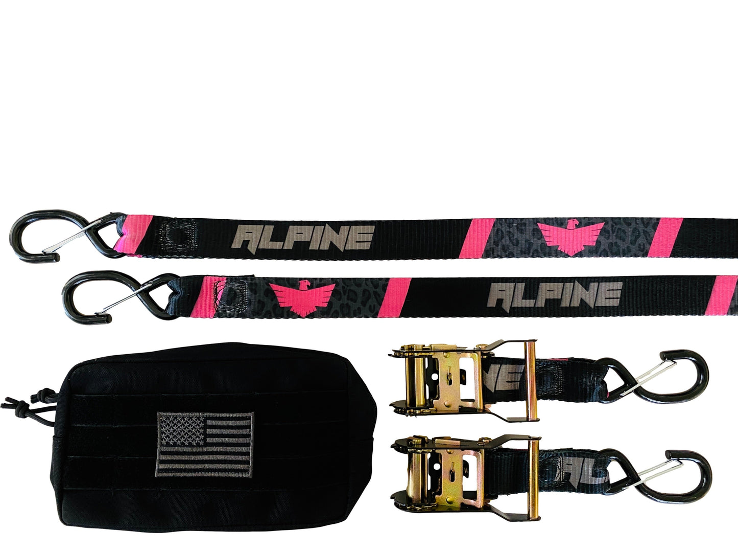 Pink and Cheetah Universal Tie Downs (Pair)