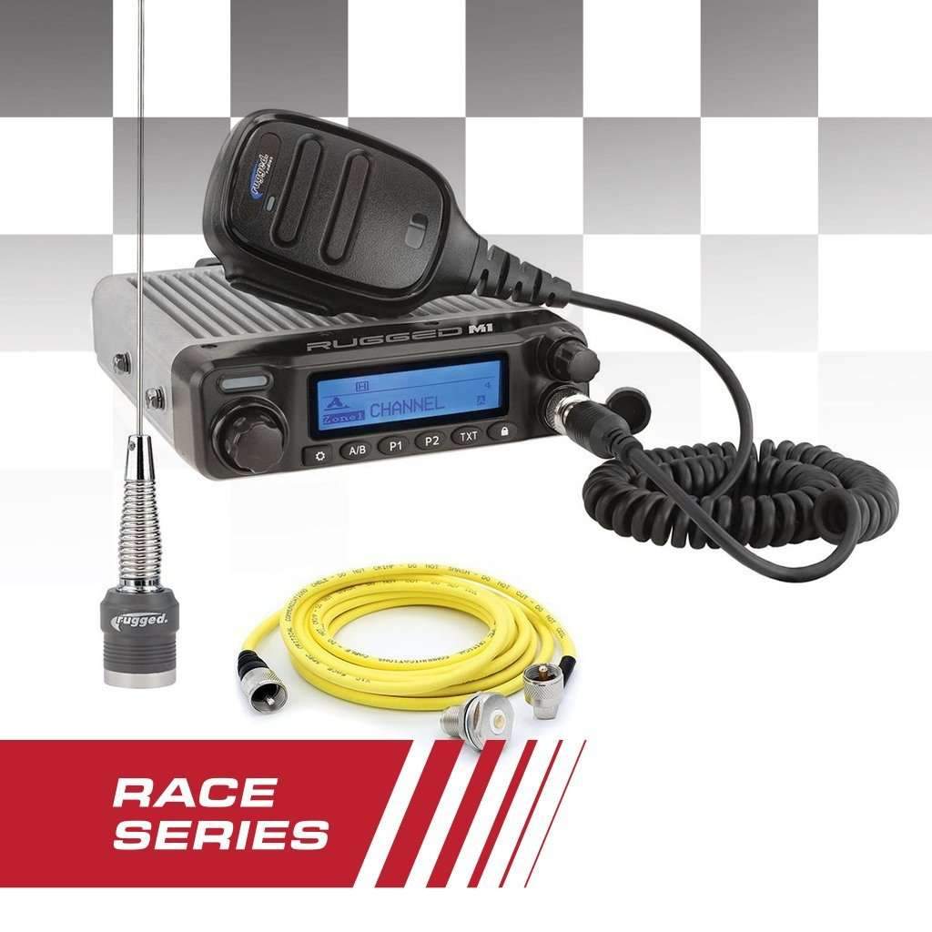 Race Radio Kit - Rugged M1 RACE SERIES Waterproof Mobile with Antenna - Digital and Analog