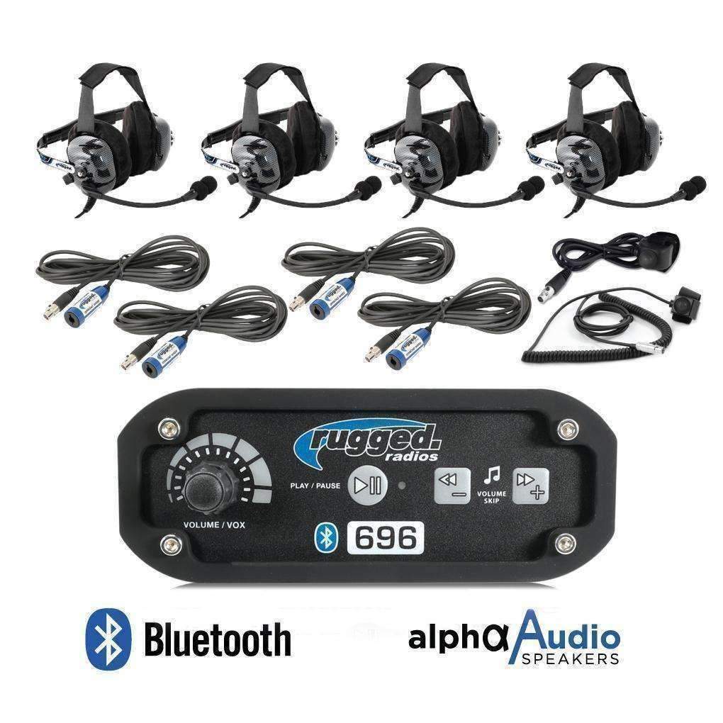 RRP696 4 Person Bluetooth Intercom System with Behind the Head (BTH) Headsets